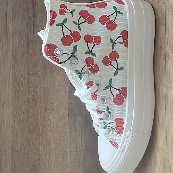 Cherry Print High-Top Sneakers brand new platform in the box no lid authentic. - Picture 7 of 11